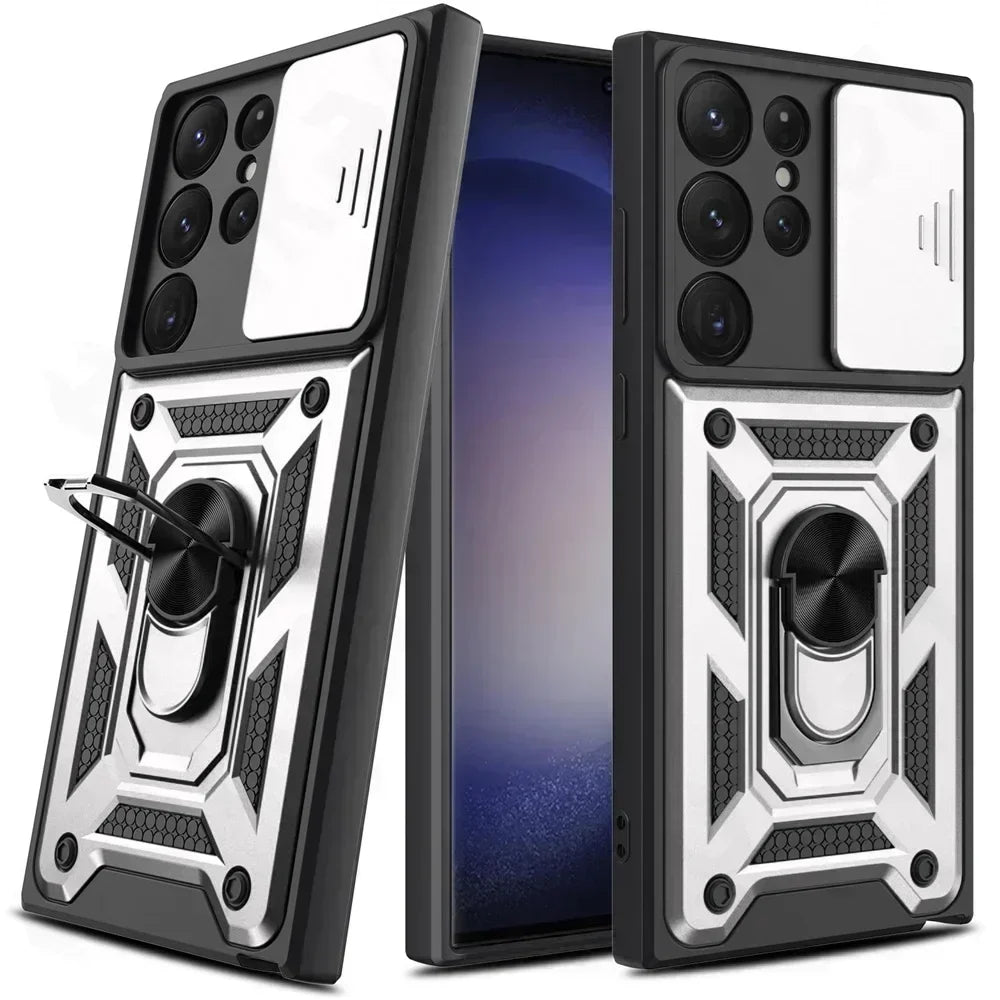 Funda Armor Pro 360° con Soporte Giratorio y Protección Reforzada para Samsung
