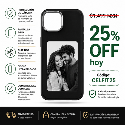 Funda NFC con Pantalla E-Ink Personalizable para iPhone