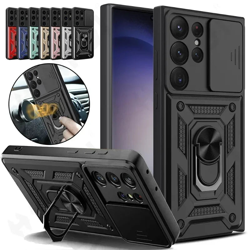 Funda Armor Pro 360° con Soporte Giratorio y Protección Reforzada para Samsung
