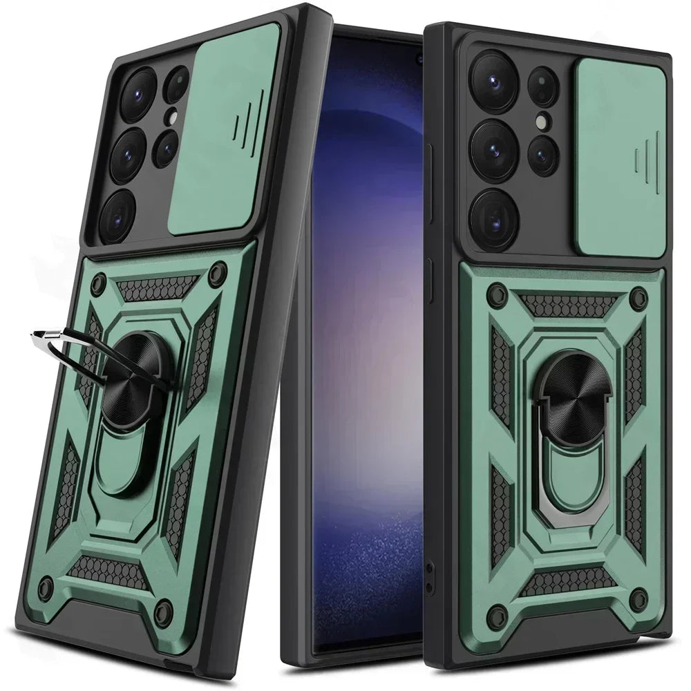 Funda Armor Pro 360° con Soporte Giratorio y Protección Reforzada para Samsung
