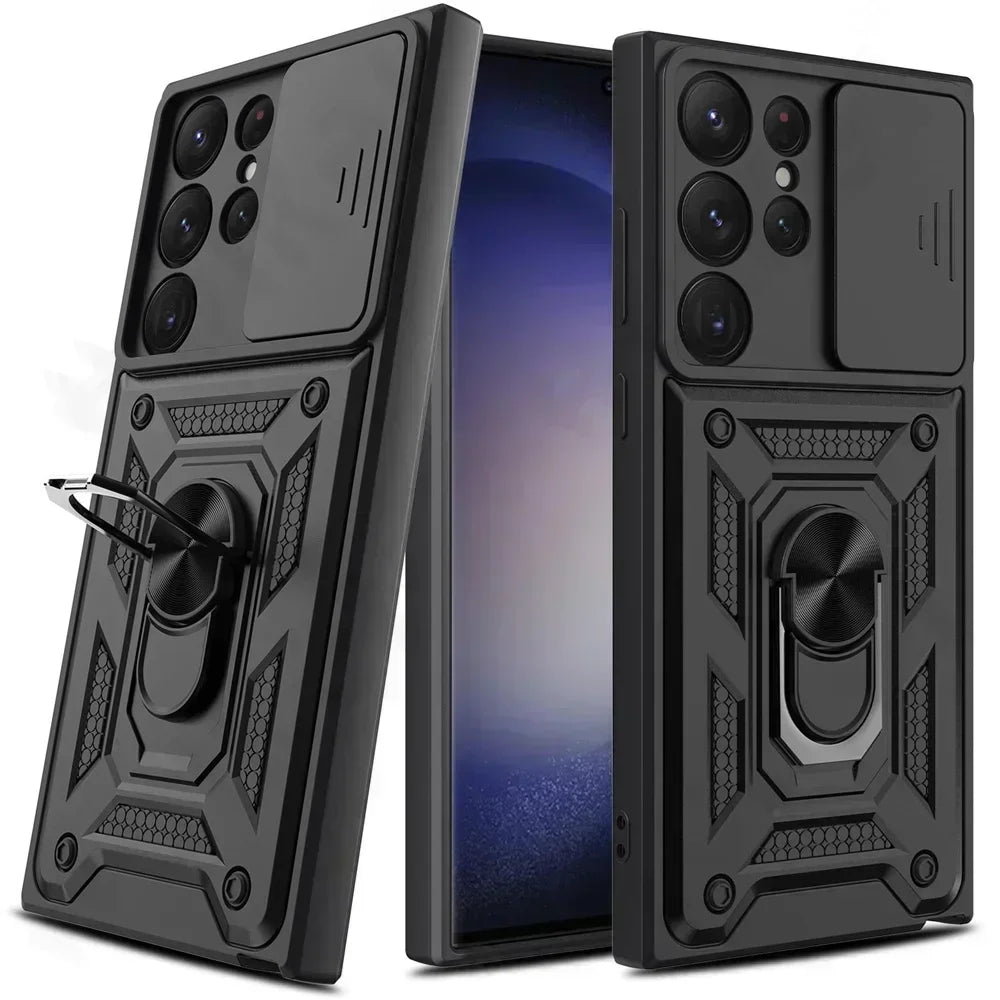 Funda Armor Pro 360° con Soporte Giratorio y Protección Reforzada para Samsung