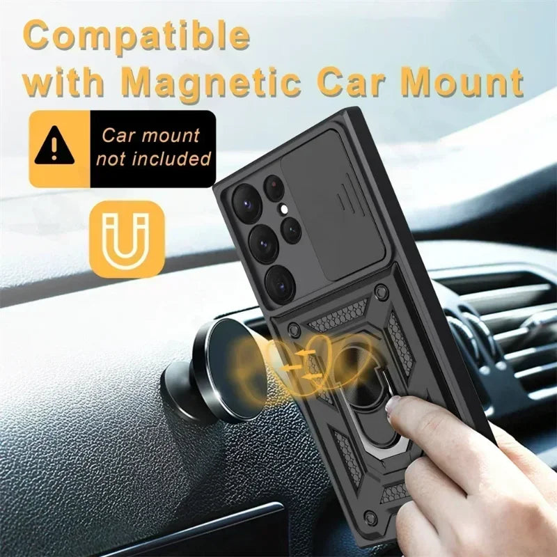 Funda Armor Pro 360° con Soporte Giratorio y Protección Reforzada para Samsung