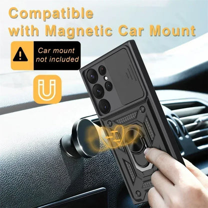 Funda Armor Pro 360° con Soporte Giratorio y Protección Reforzada para Samsung