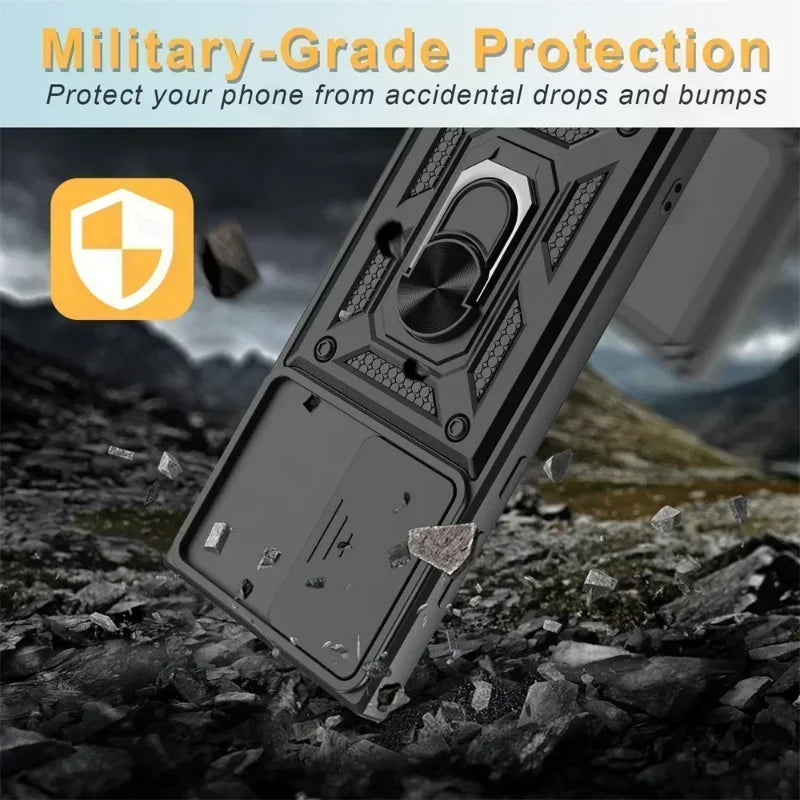 Funda Armor Pro 360° con Soporte Giratorio y Protección Reforzada para Samsung
